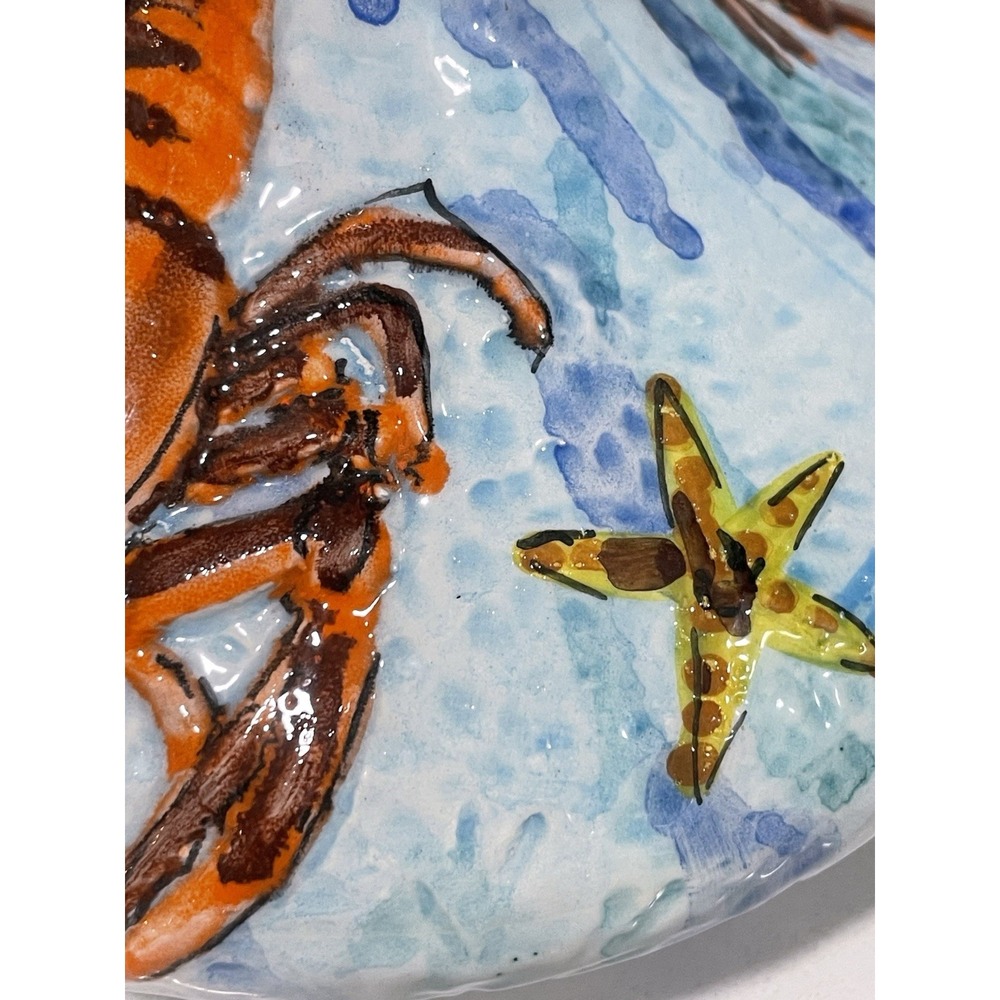 Vintage MCM SAM Italy Republic‎ Of San Marino 3D Lobster Sea Life Pottery Vase - Picture 3 of 13